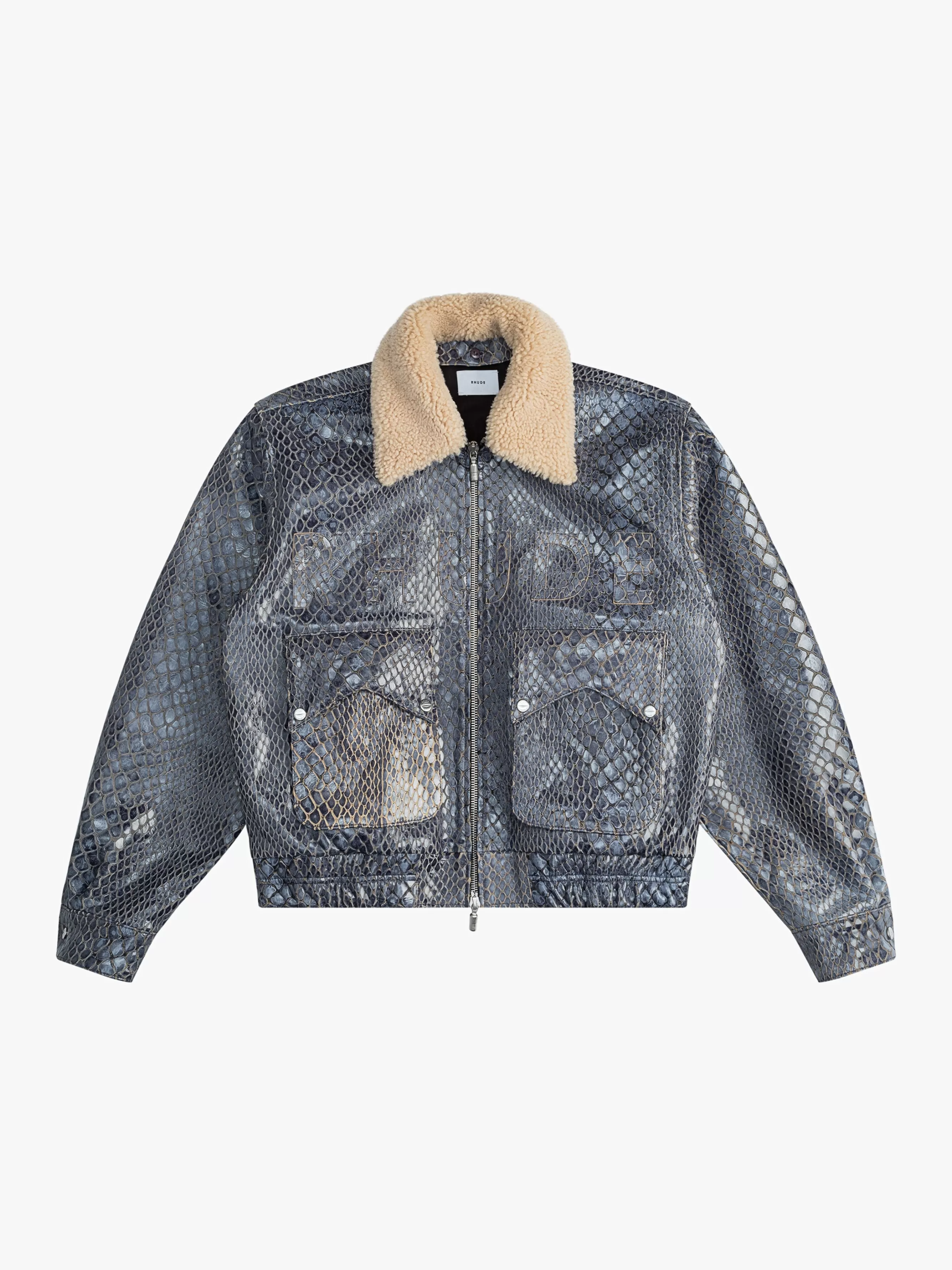 BLUE CROCODILE PILOT JACKET | RHUDE Discount