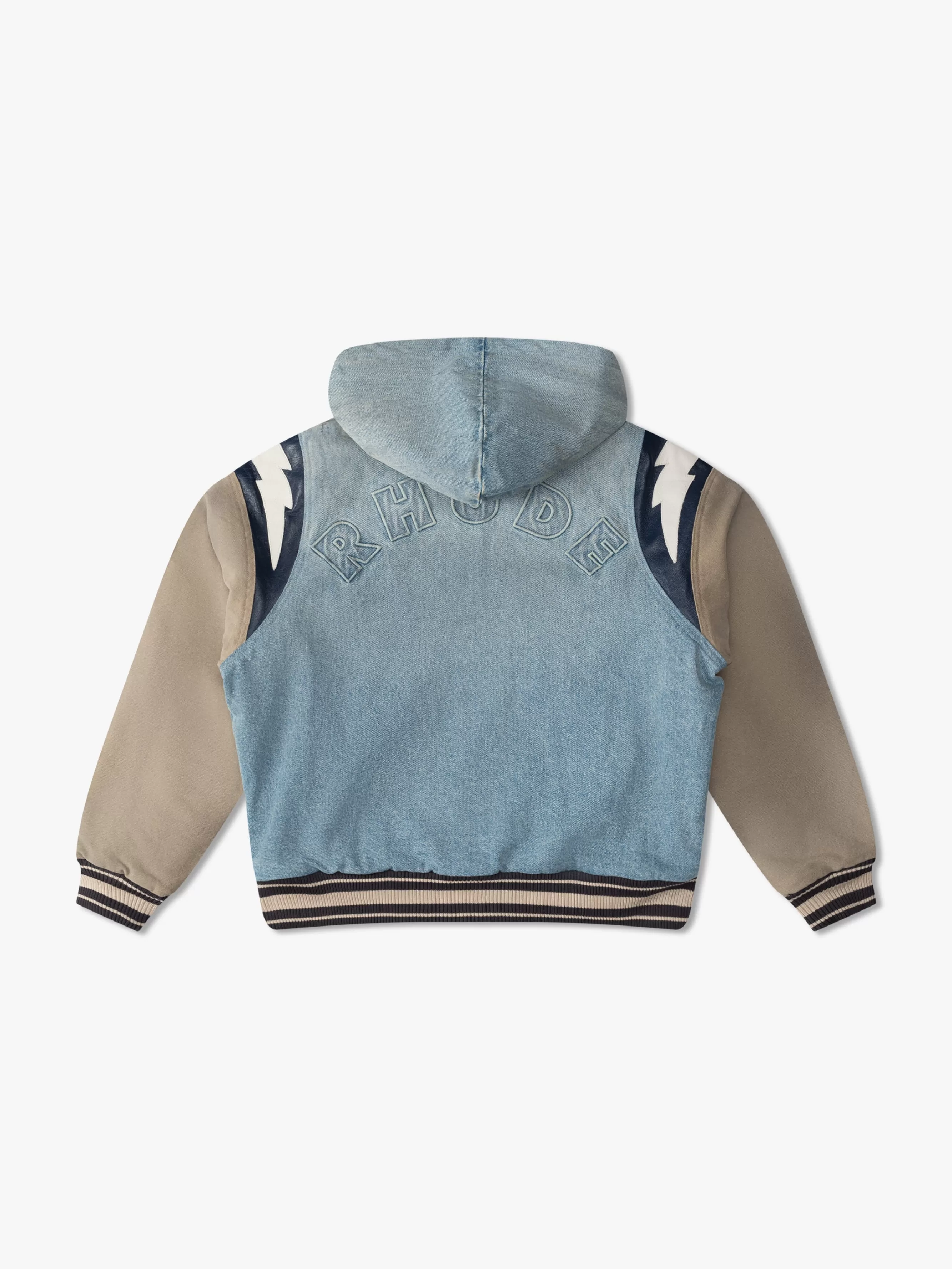 LIGHTNING HOODED VARSITY JACKET | RHUDE Online