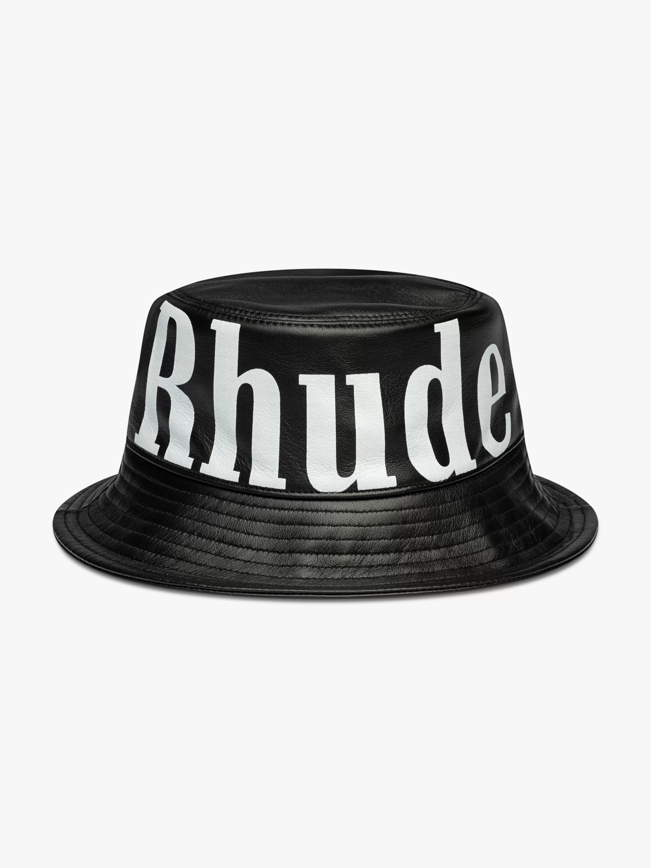 LOGO LEATHER BUCKET HAT | RHUDE Store