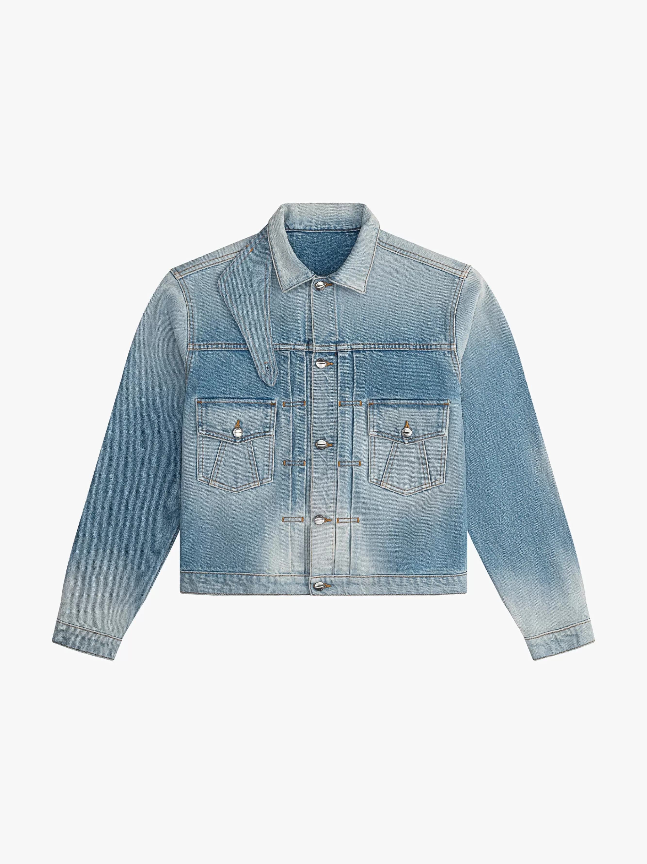 NECK-STRAP DROP-NECK DENIM TRUCKER JACKET | RHUDE Clearance