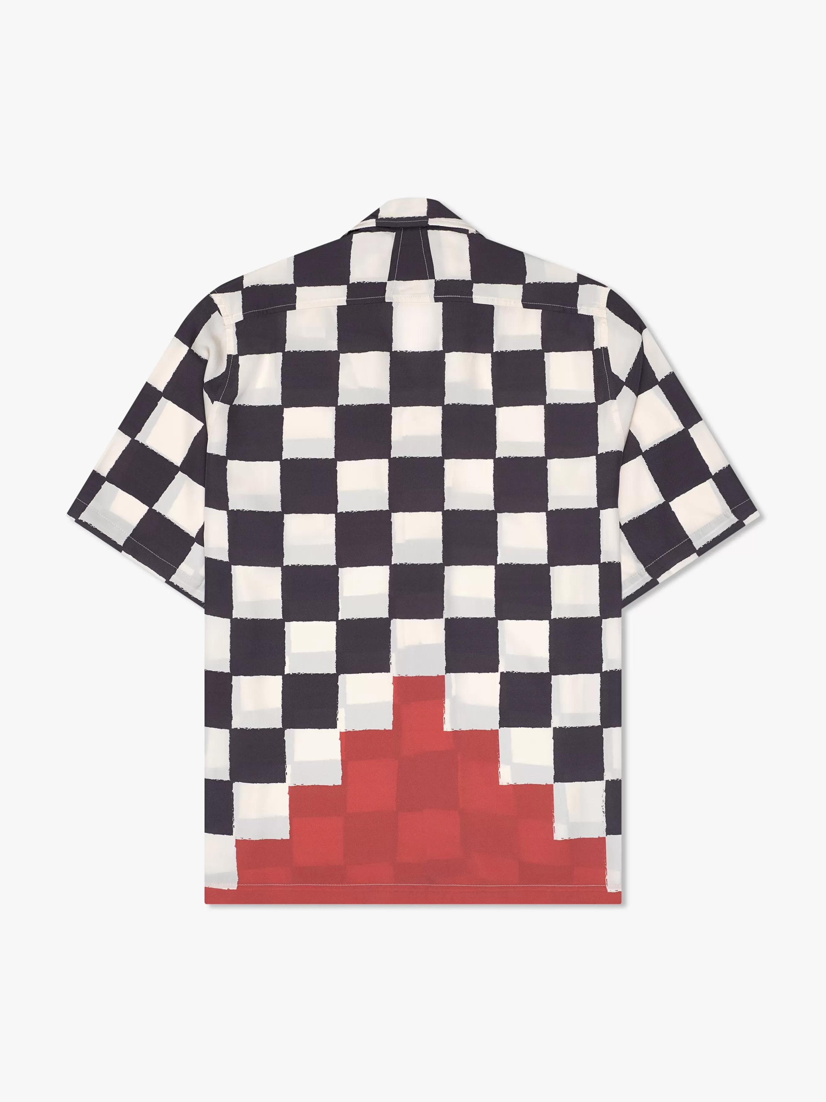 PRINTED BROKEN CHECKER SILK SHIRT | RHUDE Cheap