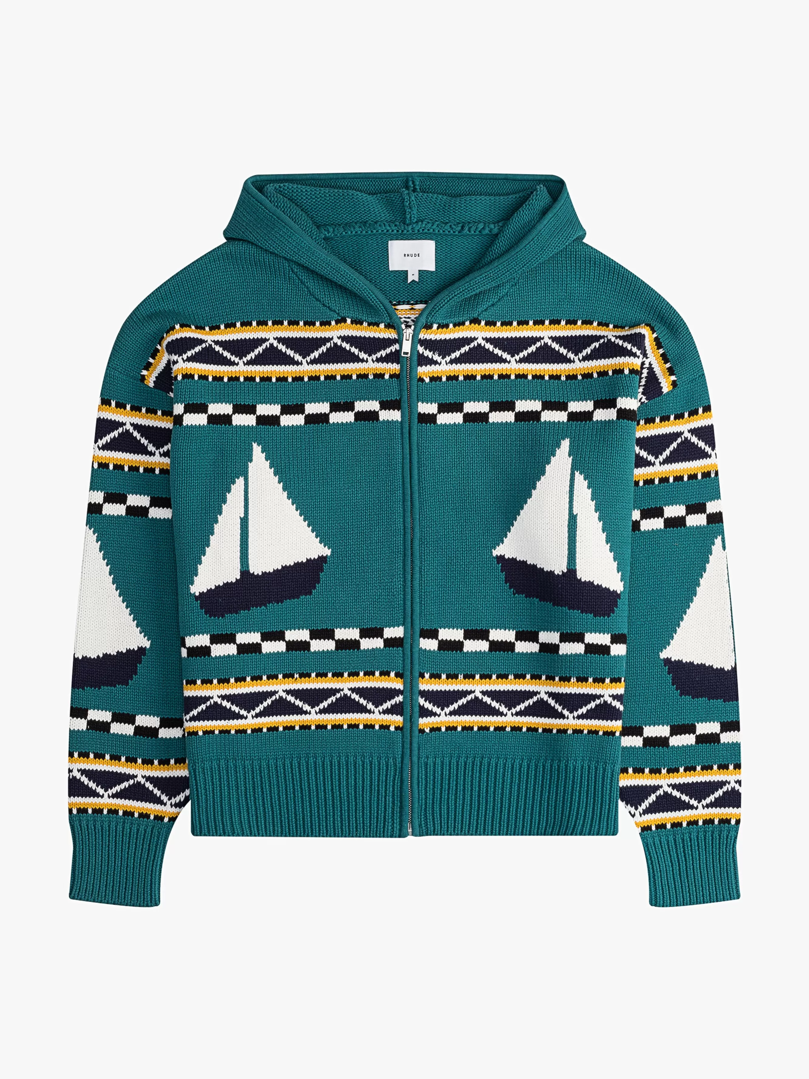 BATEAU KNIT ZIP UP HOODIE | RHUDE Online