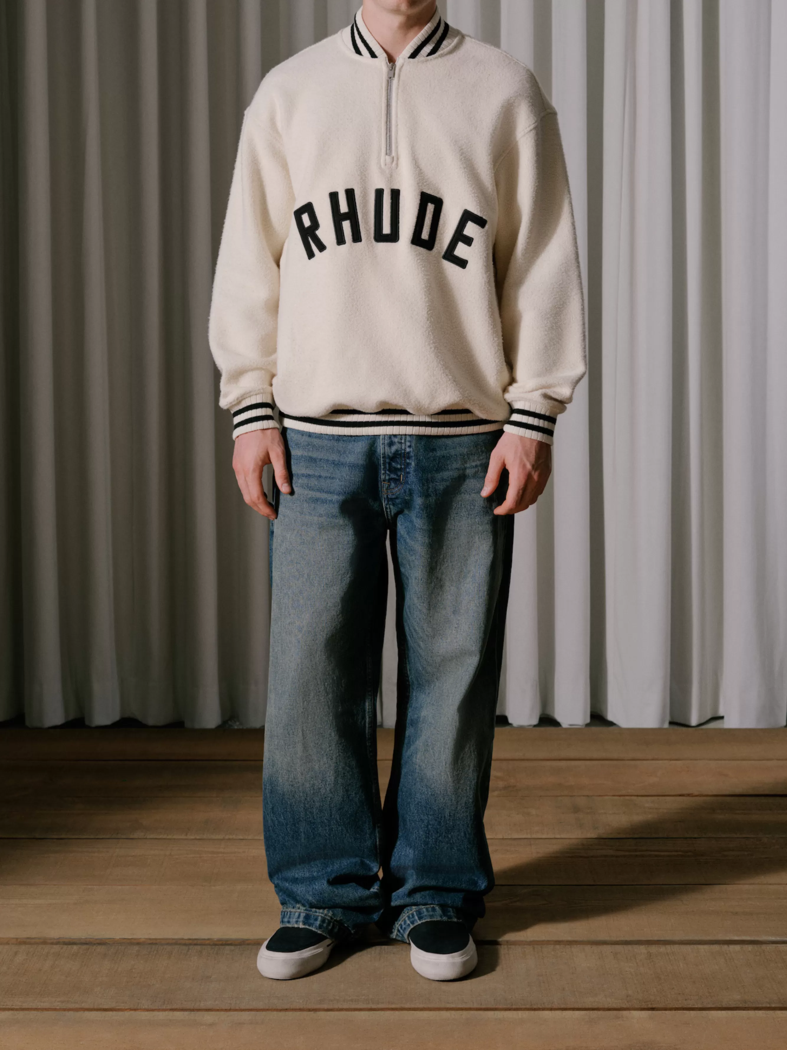 QUARTER-ZIP VARSITY | RHUDE Discount